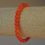 Armband aus rotem Jaspis (gepresst) – glatte Kugeln, Durchmesser ca. 6 mm, Länge ca. 18 cm (Elastisch)