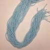 Rondell-Perlen aus tschechischem Kristall, blau, facettiert, Durchmesser 3 × 2,5 mm, Länge 38 mm, auf Faden