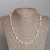 Kette aus Bergkristall, facettierte Perlen, Durchmesser 9 × 12 mm ±, Länge 48 cm ±