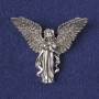Brosche-Anhänger Engel silberfarbenes Metall 43×50 mm+