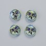 Hämatit-Perle »Baum«, Chamäleon-Farbton, Abmessungen 12,5 × 4,5 mm ± (4 Stück)