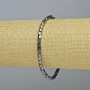 Hämatit-Armband, sechseckig, Zickzack-Form, schwarz