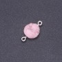 Verbindungsstück rosa Druse Acryl silberfarben, Ø 14 mm, Länge 3 mm