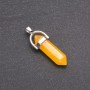 Anhänger sechseckig aus Stein Citrin (künstlich) 39×32×9 mm