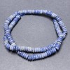 Sodalit-Rondell-Perlen auf Schnur, 6 x 2 mm, Länge ca. 39 cm
