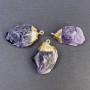 Anhänger aus unbehandeltem Amethyst 35×24 mm+