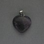 Herz-Anhänger Amethyst 20×20×25 mm ± silberfarbener Metall