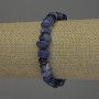 Sodalit-Armband, facettierte Perlen, Durchmesser 6–8×8–10 mm, Länge ca. 18 cm, Stretcharmband