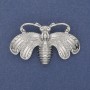 Brosche Schmetterling silberfarbenes Metall 50×33 mm+