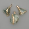 Anhänger Fluorit, unbehandelter Stein – ca. 32×18 mm, in assortierten Größen, goldfarbenes Metall