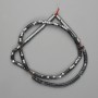 Hämatit facettierte Rondellperlen 4 × 2 mm, Länge ca. 39 cm