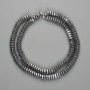 Facettierte Hämatit-Rondellperlen 6x2 mm +/- silberfarbig