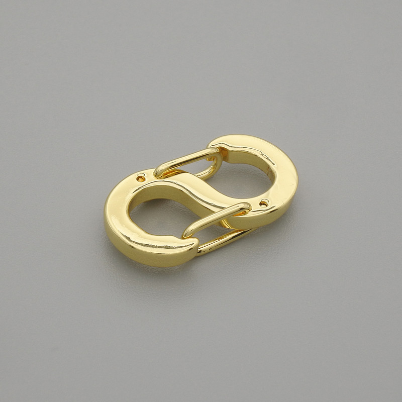 Verschluss, Schloss 16×8,5 mm ± goldfarbenes Metall
