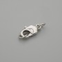 Karabiner-Verschluss 12×5 mm ± silberfarbenes Metall