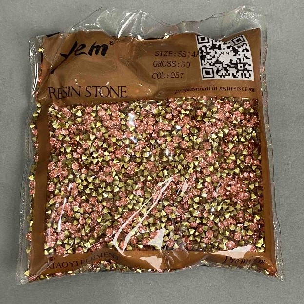Rosa Strasssteine, Durchmesser ca. 4 mm, Verpackung ca. 75 g