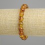 Bernstein-Armband, glatte Kugeln, Durchmesser 9 mm, Länge 18 cm, Stretcharmband