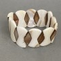 Perlmuttarmband, Länge 18 cm, mit elastischer Basis