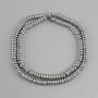 Hämatit-Rondell-Perlen, Durchmesser 5×2 mm ±, Farbe Silber, Länge 40 cm+