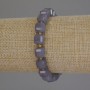 Armband Rauchachat facettierte Würfel, Durchmesser 8×8 mm, Glasperlen 3 mm, Länge ca. 18 cm, elastisches Band