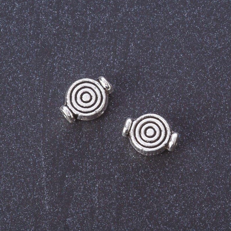 Silberfarbener Perleinsatz 8×10 mm, Verpackung 20 g, ±26 Stück