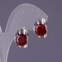 Ohrringe mit roten Kristallen oval 12×16 mm