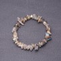Armband aus natürlichem Labradorit-Chips, Durchmesser 7 mm, auf Elastikband