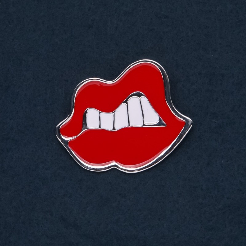 Brosche „Lippen“ 46×37 mm