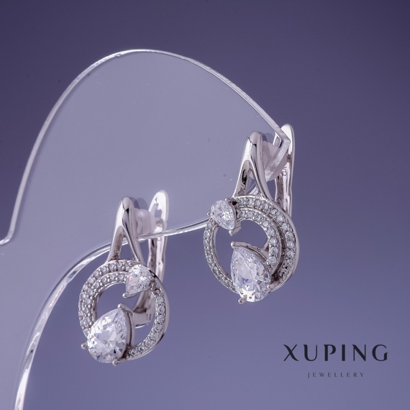 Ohrringe Xuping Rhodiumbeschichtung 20×12 mm