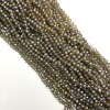 Perlen aus tschechischem Kristall, transparent mit Beschichtung 'Benzin', Rondell, Durchmesser 6 x 4 mm, Fadenlänge 40 cm