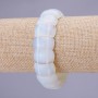 Mondstein-Armband, 12×20 mm, auf elastischer Schnur
