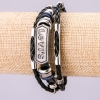 Armband „Levi’s“, Länge 21 cm, Dicke 15 mm, schwarzes Öko-Leder
