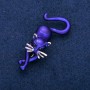 Brosche „Kätzchen“ blaue Emaille, silberfarbenes Metall 25×55 mm