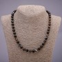 Achatkette, glatte Kugeln, Durchmesser ca. 8 mm, Länge 48 cm