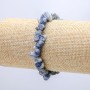 Elastisches Armband aus Sodalit-Naturstein, 8 mm Chips, Umfang 18 cm