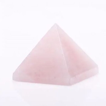Pyramide aus Rosenquarz – Souvenir, Naturstein, Länge ca. 20 mm, Breite ca. 30 mm