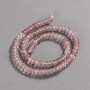Chalzedon-Perlen auf Schnur, Durchmesser 6x4 mm, Länge 39 cm +