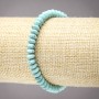 Elastisches Armband Türkis, glatte Rondelle, Durchmesser 6×3 mm