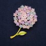 Brosche Blume «Vielfarbige Hortensie» 60×40 mm