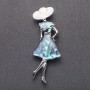 Brosche-Anhänger Madame Haliotis 8,4 x 3 cm