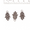 Schmuckzubehör Anhänger Hamsa Kugel in der Mitte "Niete" 20×12 cm Packung 20 g +- 35 Stück