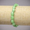 Elastisches Armband aus Chrysopras, glatte ovale Perlen, Durchmesser 10 × 8 mm ±, Länge 18 cm ±