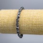 Hämatit-Schädel-Armband, Perlen-Durchmesser 6×8×6 mm ±, Länge 18 cm (Stretch)