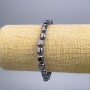 Armband aus Hämatit Barrel-Perlen, Durchmesser ca. 8×7×5 mm, Länge 18 cm (Stretch)