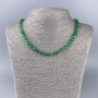 Halskette aus Chrysoprase, facettierte Würfel, Durchmesser ca. 5×5 mm, Länge ca. 49 cm